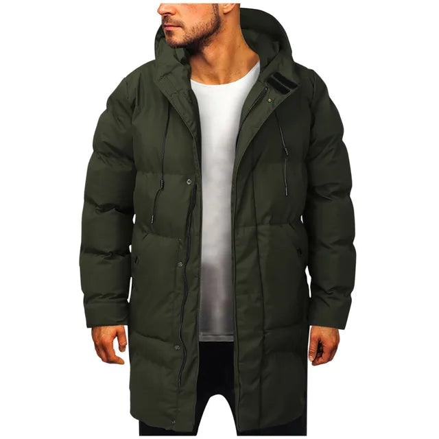 Winterjas Heren | Lange Parka Heren | Gewatteerd &amp; Warm voor Koude Dagen