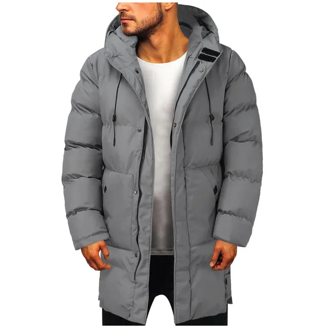 Winterjas Heren | Lange Parka Heren | Gewatteerd &amp; Warm voor Koude Dagen