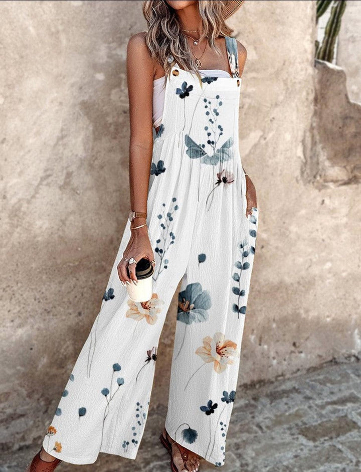 Zomer Jumpsuit Dames | Bloemenprint &amp; Losse Flatterende Pasvorm