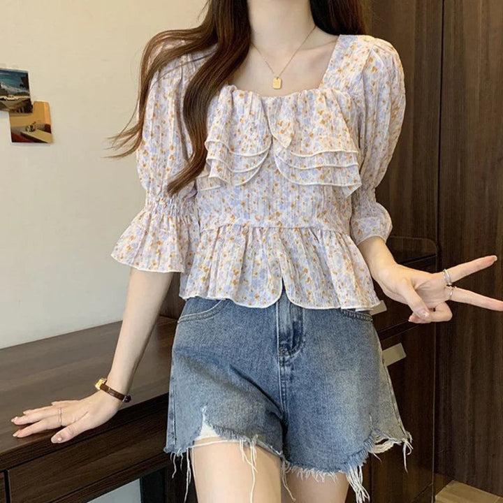 Zomer Top Dames | Vrouwelijke Pasvorm &amp; Ruches Detail